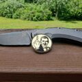 I Hate People - Middle Finger - 40mm - Brushed Brass - EDC Coin - Adult Humor - Image 2