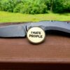 I Hate People - Middle Finger - 40mm - Brushed Brass - EDC Coin - Adult Humor