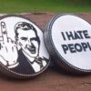 I Hate People - Middle Finger - 40mm - Brushed Stainless Steel - EDC Coin - Adult Humor