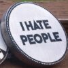 I Hate People - Middle Finger - 40mm - Brushed Stainless Steel - EDC Coin - Adult Humor