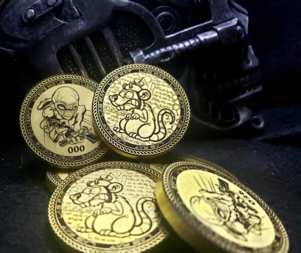 Lab Rat - Watsons Mad Lab Group Coin - Brass