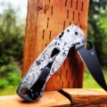 Spyderco PM2 - Aztec Calendar - Deep Engraved Titanium Knife Scales - Paramilitary 2 - EDC Gear - Knife & Hardware Optional - Image 3