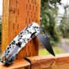 Spyderco PM2 - Skulls Pattern - Deep Engraved Titanium Knife Scales - Paramilitary 2 - EDC Gear - Knife & Hardware Optional