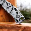 Spyderco PM2 - Skulls Pattern - Deep Engraved Titanium Knife Scales - Paramilitary 2 - EDC Gear - Knife & Hardware Optional