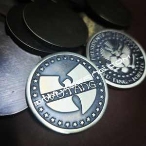 WU-TANG - Laser Engraved Brass Coin - Polished and Aged