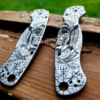 Spyderco PM2 TI - Viking Skull with Runes - Deep Engraved Titanium Knife Scales - Paramilitary 2 - EDC Gear - Knife & Hardware Optional