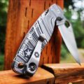 Spyderco PM2 - Beskar Ingot - Deep Laser Engraved -  PM2 Titanium Knife Scales - EDC Gear - Knife & Hardware Optional - Image 7