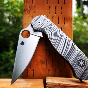 Spyderco PM2 - Beskar Ingot - Deep Laser Engraved -  PM2 Titanium Knife Scales - EDC Gear - Knife & Hardware Optional