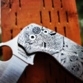 Spyderco PM2 TI - Nordic Runes - Deep Engraved Titanium Knife Scales - Paramilitary 2 - EDC Gear - Knife & Hardware Optional - Image 3