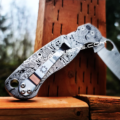 Spyderco PM2 TI - Nordic Runes - Deep Engraved Titanium Knife Scales - Paramilitary 2 - EDC Gear - Knife & Hardware Optional - Image 2