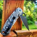 Spyderco PM2 - Beskar Ingot - Deep Laser Engraved -  PM2 Titanium Knife Scales - EDC Gear - Knife & Hardware Optional - Image 6