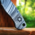 Spyderco PM2 - Beskar Ingot - Deep Laser Engraved -  PM2 Titanium Knife Scales - EDC Gear - Knife & Hardware Optional - Image 4