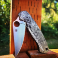 Spyderco PM2 - Japanese Warrior - Samurai - Fiber Laser Deep Engraved - PM2 Titanium Knife Scales - EDC Gear - Knife & Hardware Optional - Image 2