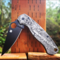 Spyderco PM2 - Japanese Warrior - Samurai - Fiber Laser Deep Engraved - PM2 Titanium Knife Scales - EDC Gear - Knife & Hardware Optional