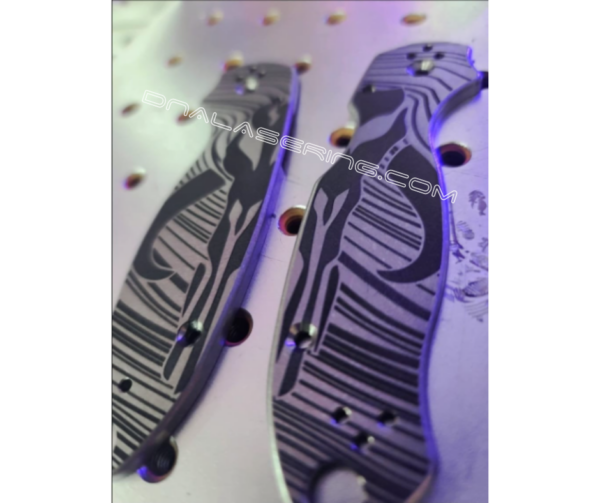 Spyderco PM3 - Mandalorian Mythosaur - Beskar Ingot  - Fiber Laser Deep Engraved - Titanium Knife Scales - EDC Gear - Hardware & Knife Install Options