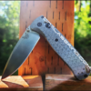 Benchmade Bugout - Seigaiha Pattern - Japanese Waves - Engraved Titanium Knife Scales - EDC - New in box scales