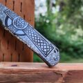 Ruike P801 - Celtic Cross - Fiber Laser Deep Engraved - EDC Knife - NIB - Image 3