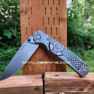 Ruike P801 - Celtic Cross - Fiber Laser Deep Engraved - EDC Knife - NIB