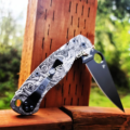 Spyderco PM2 TI - Kraken VS Pirate Ship Design - Fiber Laser Deep Engraved - PM2 Titanium Knife Scales - EDC Gear - Knife & Hardware Optional - Image 5