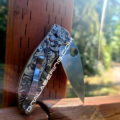 Spyderco Manix 2 - Antique Stonewash Brass Scales - Deep Engraved Leaf Scroll Design - Flytanium Gear - Knife Install Optional - Image 2