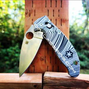 Spyderco Manix 2 - Beskar Ingot - Deep Fiber Laser Engraved Titanium Scales – Flytanium Gear - SCALES ONLY