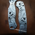 Spyderco PM2 - Yin-Yang - Ancient Samurai & Geisha - Fiber Laser Deep Engraved - PM2 Titanium Knife Scales - EDC Gear - Knife & Hardware Optional