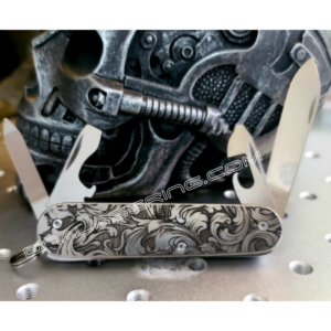 Victorinox Cadet Alox - Titanium Scales - Deep Engraved Leaf Scroll Design - New in box - EDC gear - Scroll Pattern