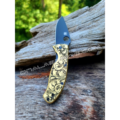 Spyderco Tenacious - Detailed Leaf Scroll - Deep Fiber Laser Engraved Brass Scales - EDC Gear *Scales Only* - Image 4