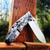 ZT Hinderer Slicer Framelock - Intricate Leaf Scroll with Shading - Deep Fiber Laser Engraving - EDC Knife - NIB