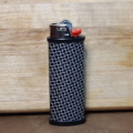 Diamond Plate - Double Sided - Fiber Laser Engraved - Matte Black BIC Lighter Case - Image 2