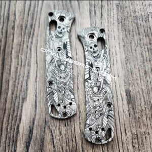 MINI Benchmade Bugout - Japanese Warrior - Samurai - Engraved Titanium Scales - EDC Gear