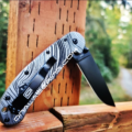 Ontario Rat 1 - Beskar Ingot - Mandalorian - Deep Laser Engraved Titanium Knife Scales - EDC Gear *Knife Install Optional* - Image 3