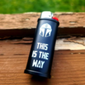 This is the Way - Mandalorian - Double Sided - Fiber Laser Engraved - Matte Black BIC Lighter Case - Image 2