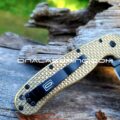 Ontario Rat 1 - Diamond Plate - Relief Engraved Antique Stonewash Brass Scales  - Rat 1 EDC Knife *Install Optional* - Image 5
