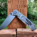 Ruike P801 - Memento Mori - Reaper - Fiber Laser Deep Engraved - EDC Knife - NIB