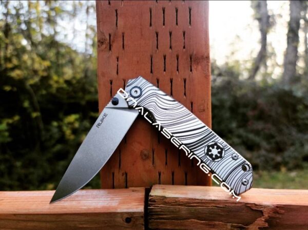Ruike P801 - Beskar Ingot - Mandalorian - Fiber Laser Deep Engraved - EDC Knife - NIB