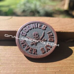 Goonies Doubloon - Deep Laser Engraved Copper Coin - Polished and Aged Finish