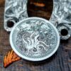 Kraken VS Pirate Ship - Deep Laser Engraved Titanium Coin - Polished Finish