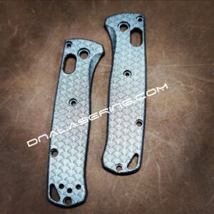 MINI Benchmade Bugout - Seigaiha Pattern - Japanese Waves - Deep Laser Engraved Titanium Scales - EDC Gear