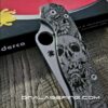 Spyderco PM2 - Fearless - Tarantula Inside Skull - Engraved PM2 Titanium Knife Scales - Paramilitary 2 - EDC Gear