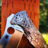 Spyderco Yojimbo 2 - Japanese Warrior - Samurai Skulls - Deep Laser Engraved - Titanium Scales - EDC Gear - Fully Installed Knife Option