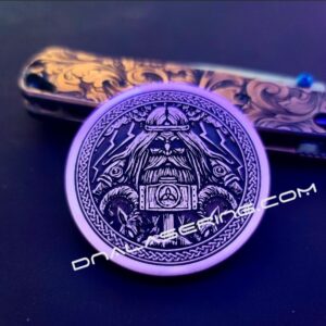 Viking - Odin - Norse God - Deep Laser Engraved Copper Coin - Polished and Aged Finish