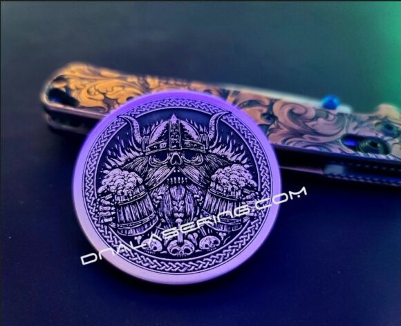 Viking - Odin - Norse God - Deep Laser Engraved Copper Coin - Polished and Aged Finish - Image 2