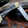 Buck 110 - Leaf Scroll - NEW Relief Engraving - Fiber Laser Deep Engraved - EDC Knife - NIB