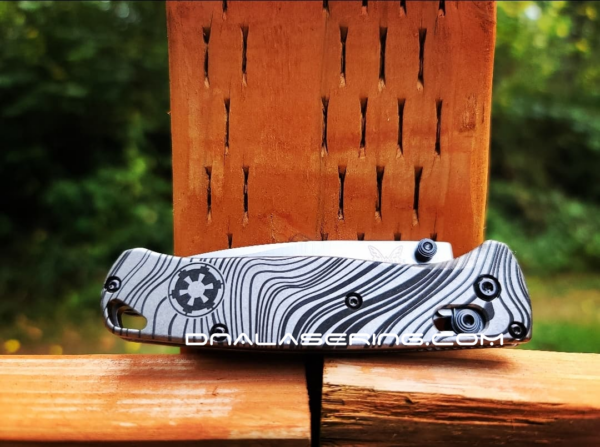 Benchmade Bugout - Beskar Ingot - Mandalorian - Deep Laser Engraved Titanium Scales - EDC Gear *Scales Only*
