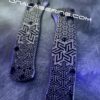 MINI Benchmade Bugout - Geometric Trio - Deep Laser Engraved Titanium Scales - EDC Gear *SCALES ONLY*