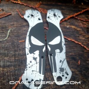Spyderco PM2 - Punisher - Fiber Laser Deep Engraved - Titanium Knife Scales - EDC Gear - Knife & Hardware Optional