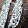 Spyderco Endura - Detailed Leaf Scroll - Deep Laser Engraved Titanium Scales - EDC Gear *Scales Only*