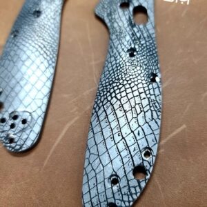MINI Benchmade Griptilian - Misfits - Laser Engraved Black Aluminum Loop Scales - With Hardware - EDC Gear