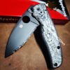 Spyderco Shaman - Japanese Warrior - Samurai Skulls - Deep Laser Engraved Titanium Scales - EDC Gear *Scales Only*